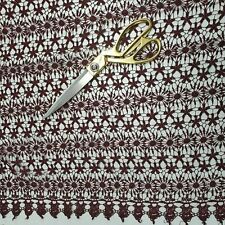 Wedding Guipure Double Border Chemical Floral Lace Dress Fabric 50" Wide