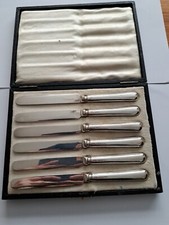 Cased Set Of Antique Silver