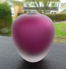 VINTAGE FROSTED ART GLASS PERFUME BOTTLE NO STOPPER SIGNED ? WILL SHAKSPEARE