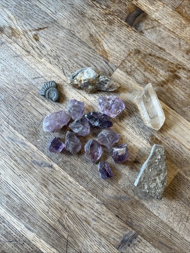 Job lot crystals rocks - lot, fossils