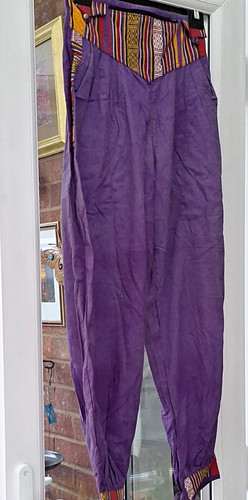Ladies purple harem trousers - ladies,