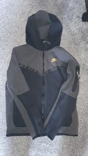 Smoke Grey Black & Gold Nike Tech Fleece Hoodie 