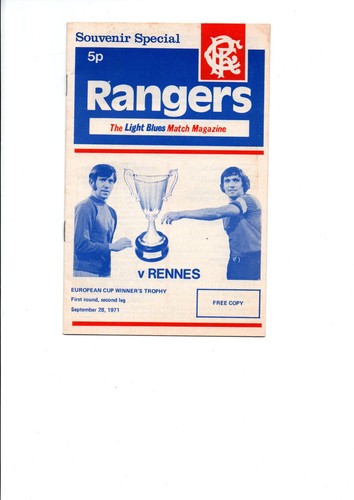 Rangers rennes ecwc - 71/72,