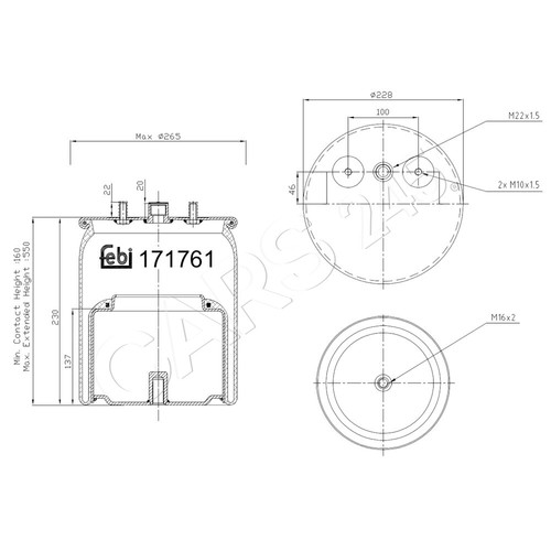 Febi air suspension spring - suspension,