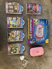 VTech MobiGo 2 Pink Console with 6 Games Tested and Working