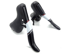 Microshift Centos 2x11 Speed Road Bike Shifters Set LH/RH Black White MS-571-M12
