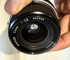 Nikon Nikkor AI-S 24mm f/2.8 Excellent Condition with matched Nikon hood