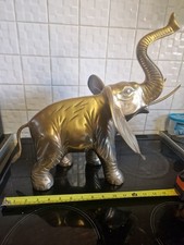 #vintage Brass Lucky Elephant Made In Korea Heavy. Exellent Condition