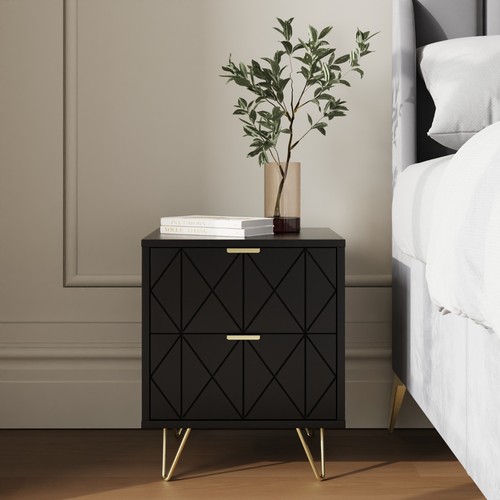 Alora black bedside - alora, pair