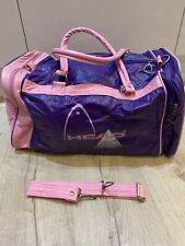 Vintage Head XL Holdall Bag Sports Gym Retro Purple Pink Faux Leather With Strap