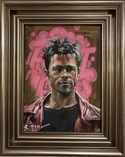 Zinsky Original Signed Artwork - Brad Pitt “Fight Club” Painting