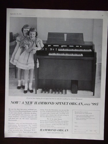 1961 hammond spinet organ - 1961,