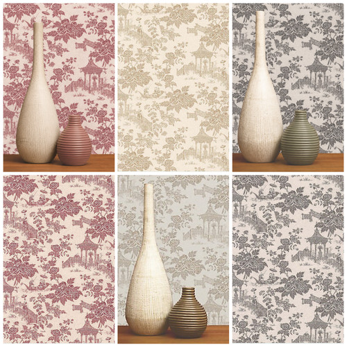 Oriental toile wallpaper - toile,