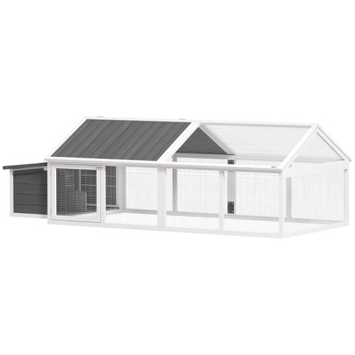 Wooden chicken coop with - wooden, large