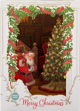 Pop Up Musical Christmas Greeting Card with Light Up Festive Spirit Design