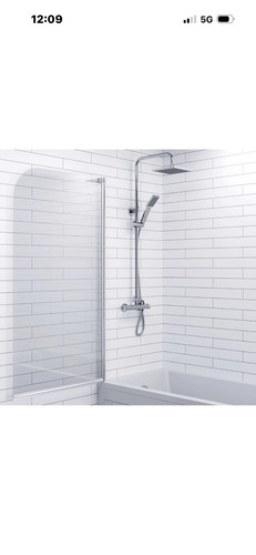 800mm bath shower screen - bath,