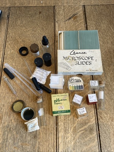 Vintage microscope slide - vintage,