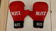 Blitz Red Karate Gloves / Mitts Size S (Fits small adult / Children / Kids)