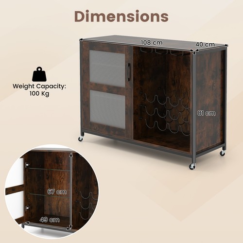 Wine bar cabinet liquor buffet - bar,