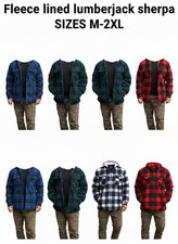 Mens Sherpa Fleece Lined Check