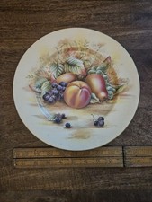 AYNSLEY Beautiful Orchard Gold Fruits 10 1/2"  Dinner Plate New ( Box Damaged)