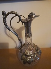 GERMAN SILVER AND CUT GLASS