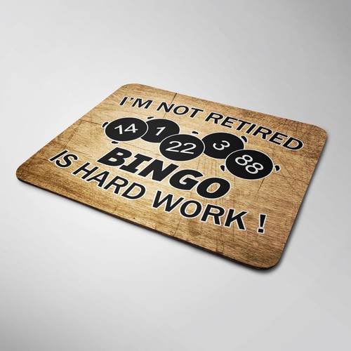 Bingo retirement mouse - bingo, mat