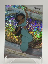 2025 Topps Chrome Disney Princess Jasmine 185 Mini Diamond Refractor Card. 