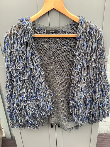 Shaggy shrug bolero - shaggy, silver