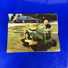 Vintage John Deere Sales Brochure Lawn Tractors Attachments Riding Mowers (T1)