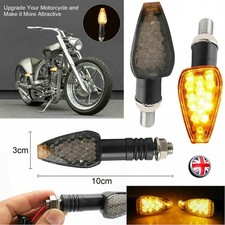2Pcs Universal Motorcycle Indicators Motorbike Turn Signal Lights Bullet Bulb
