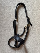 Black leather headcollar extra
