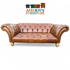 Vintage Sofa Company Tan Leather Chesterfield sofa (GRAMMY) FREE DELIVERY
