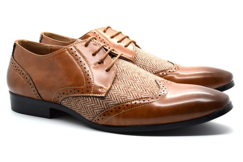 Mens faux leather tweed - mens,