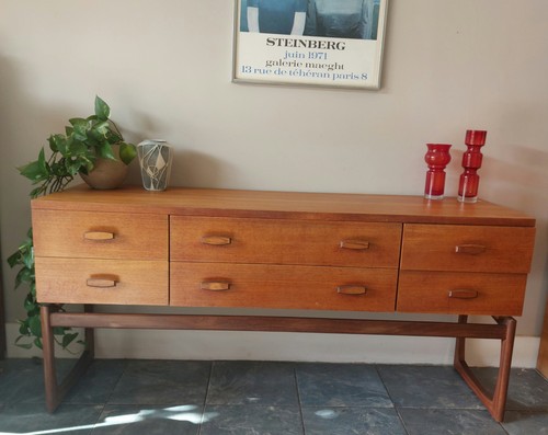 Vintage plan quadrille teak - plan,