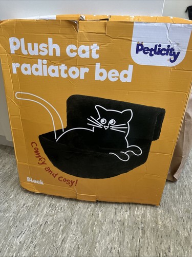 Black plush cat radiator - ,