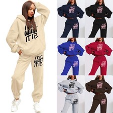 Ladies Boutique Hoodie Tracksuit Set Hooded Sweatshirt Pullover