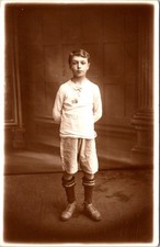 Boy Footballer Studio Portrait