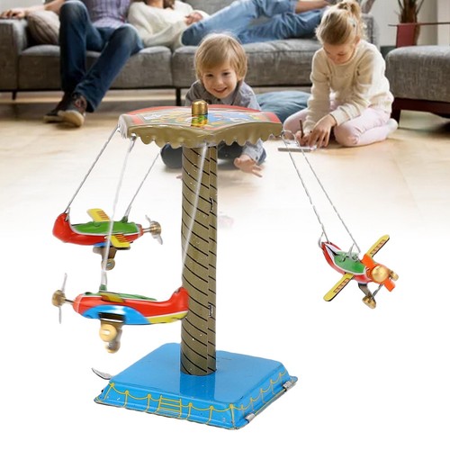 Tin plane carousel retro - carousel,