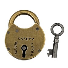 Antique BRASS Padlock with Key