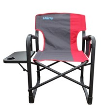 NEW 2024 STYLE LIBERTY DIRECTORS CHAIR WITH FOLDING TABLE RED