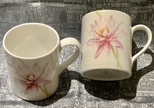 Pair of Royal Doulton 2005 Fine China Water Lily Design Mugs