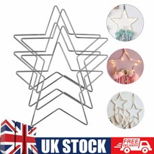 5Pcs Star Metal Craft Hoops Dream Catcher Rings for DIY Wreaths Macrame Decor