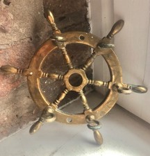 Vintage Brass Ship’s Wheel Key Holder