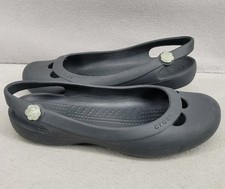 Crocs Jayna Ballet Flats Size 7 Slingback Flower Accent Blue