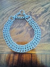 Semi Choke/Check 3 Row Chain Dog Collar