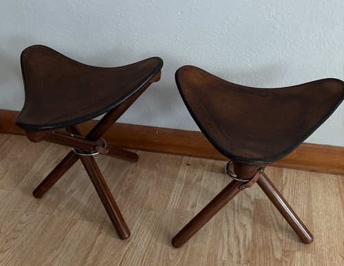 Western leather vtg pair hand - leather,