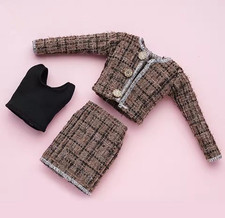 Frenchy Jacket Skirt Dress Plaid Suit Clothing Doll Outfit Sindy Outfit Clothes