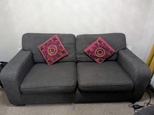 3 Seater Fabric Sofa Charcoal Grey