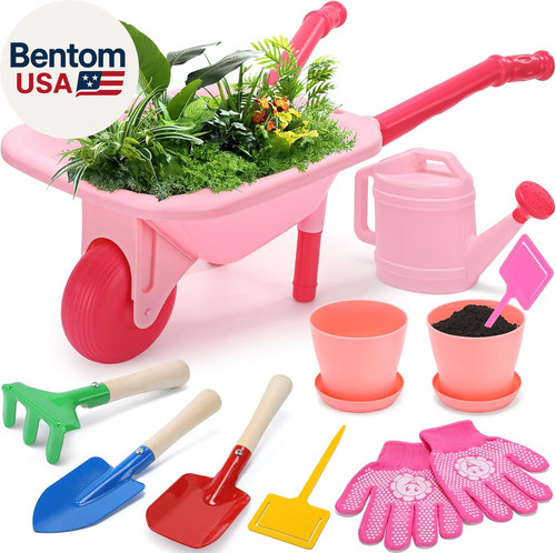 Kids gardening tool set pink - gardening,
